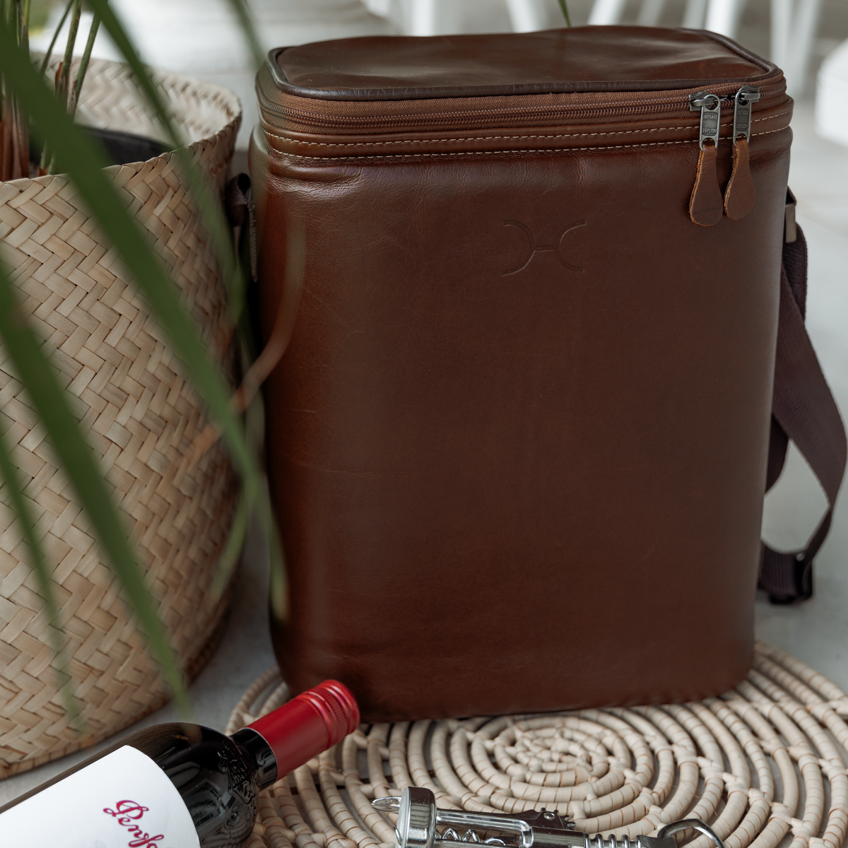 Long Tom Wine Cooler | Genuine Leather Beverage Cooler by Thandana