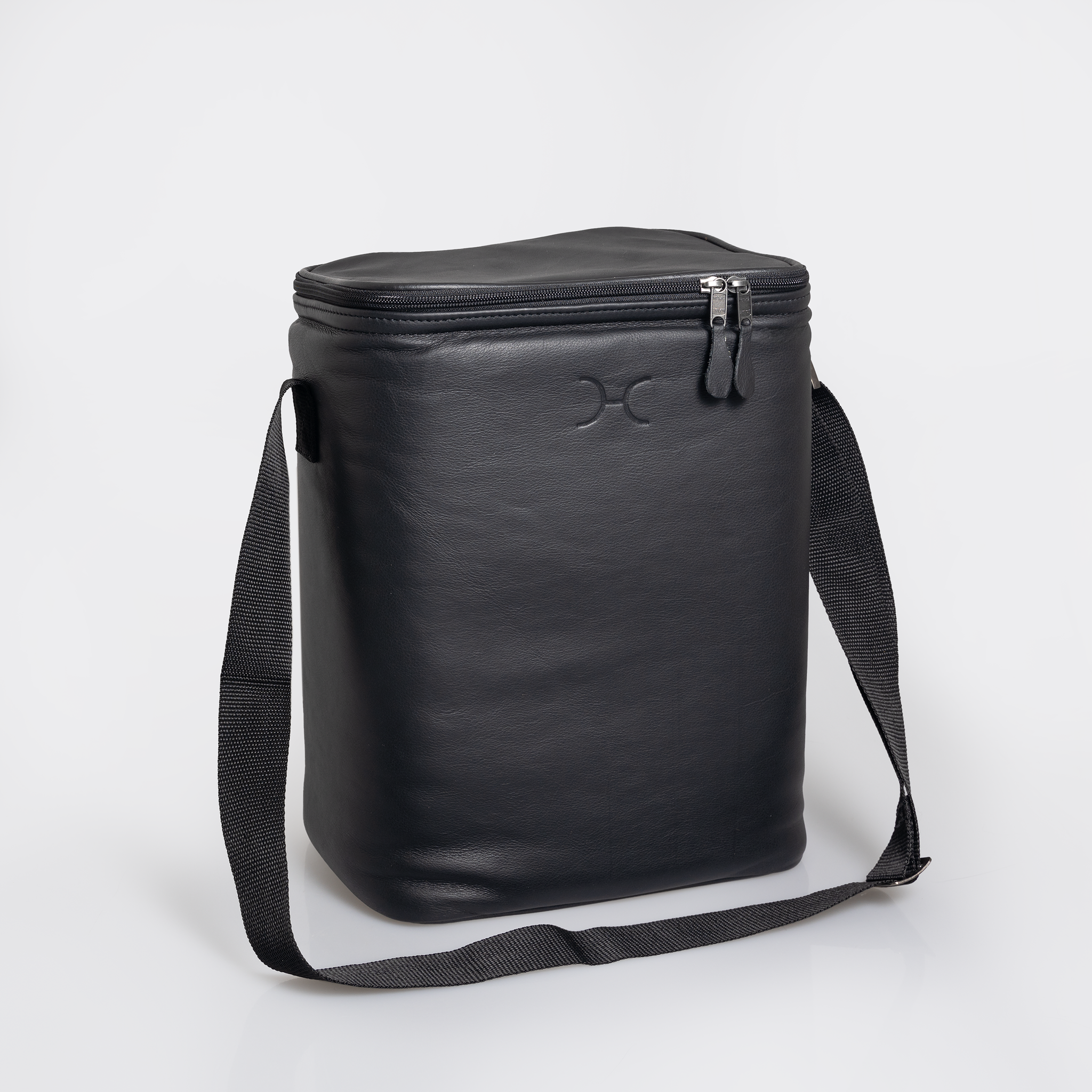 Long Tom Wine Cooler | Genuine Leather Black Leather Beverage Cooler by Thandana