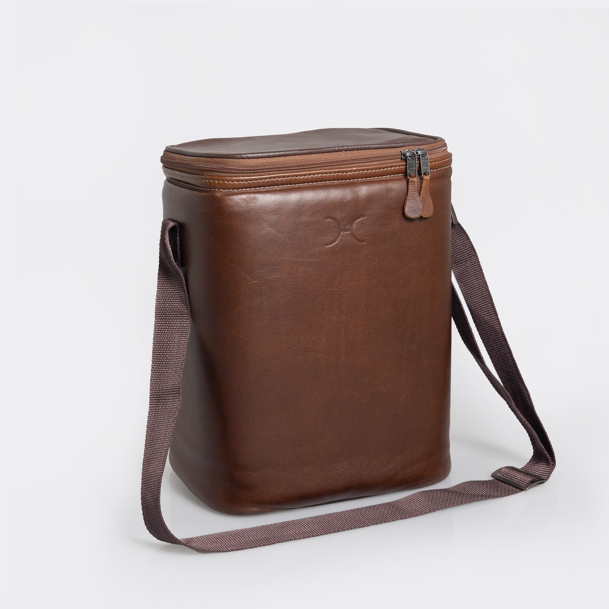 Long Tom Wine Cooler | Genuine Leather Tobac Leather Beverage Cooler by Thandana