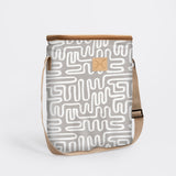 Long Tom Wine Cooler | Laminated Fabric Geo - Moonstruck / Chunky Zip Caddy Cooler by Thandana