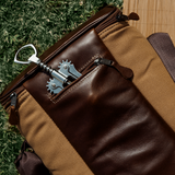 Long Tom Wine Cooler | Wax Canvas with Genuine Leather & Hard Inner Bin | Corporate Box Cooler by Thandana