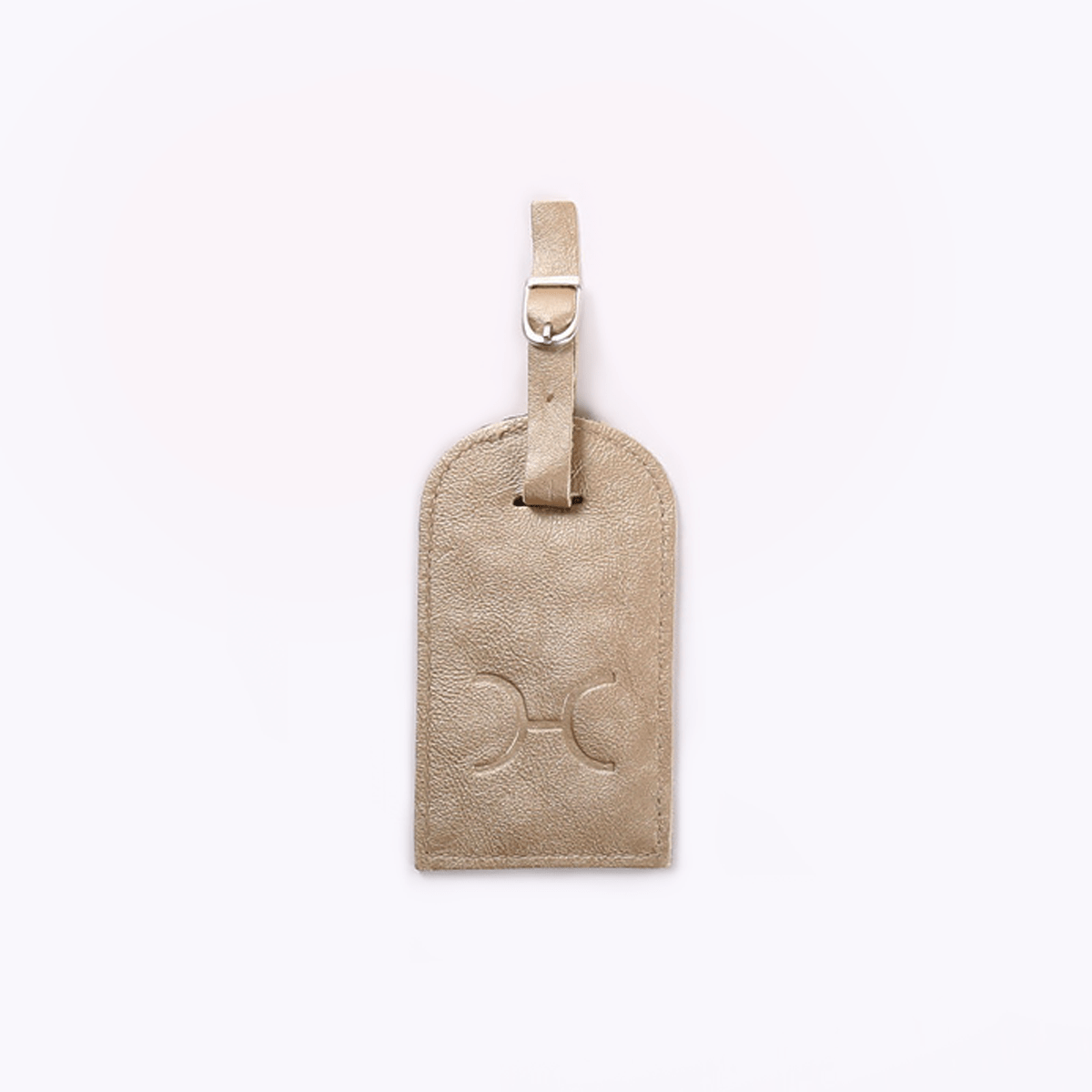 Luggage Tag Stud | Genuine Leather Gold Leather Luggage Tag by Thandana