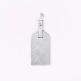 Luggage Tag Stud | Genuine Leather Silver Leather Luggage Tag by Thandana