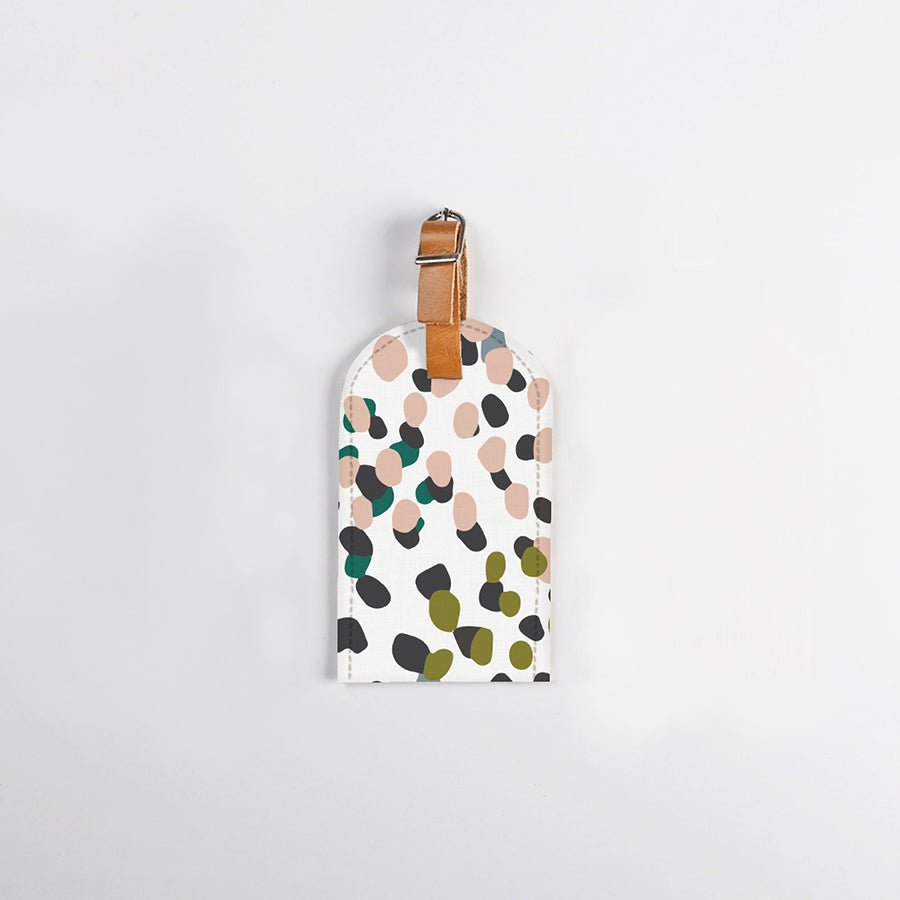 Luggage Tag Stud | Laminated Fabric with Genuine Leather Confetti - All About Luggage Tag by Thandana