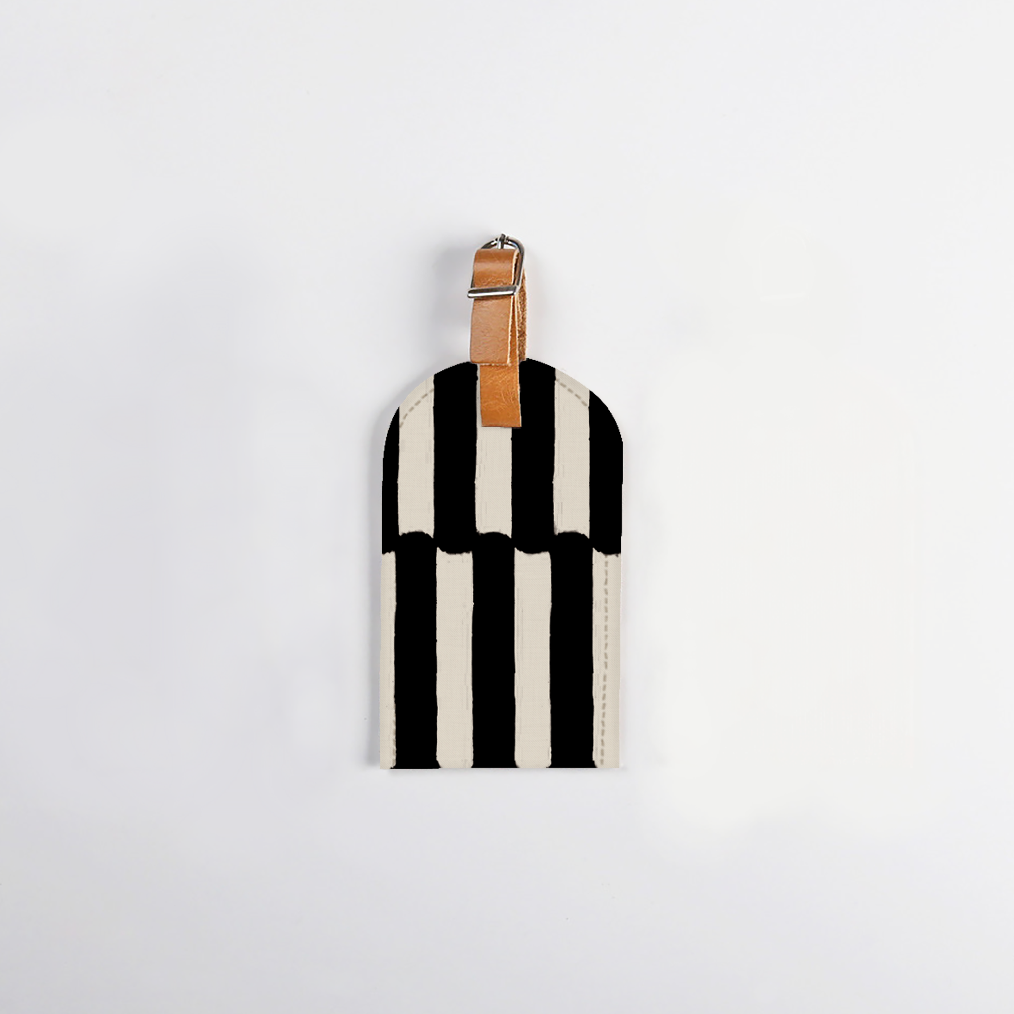 Luggage Tag Stud | Laminated Fabric with Genuine Leather Indie - Pitch Luggage Tag by Thandana
