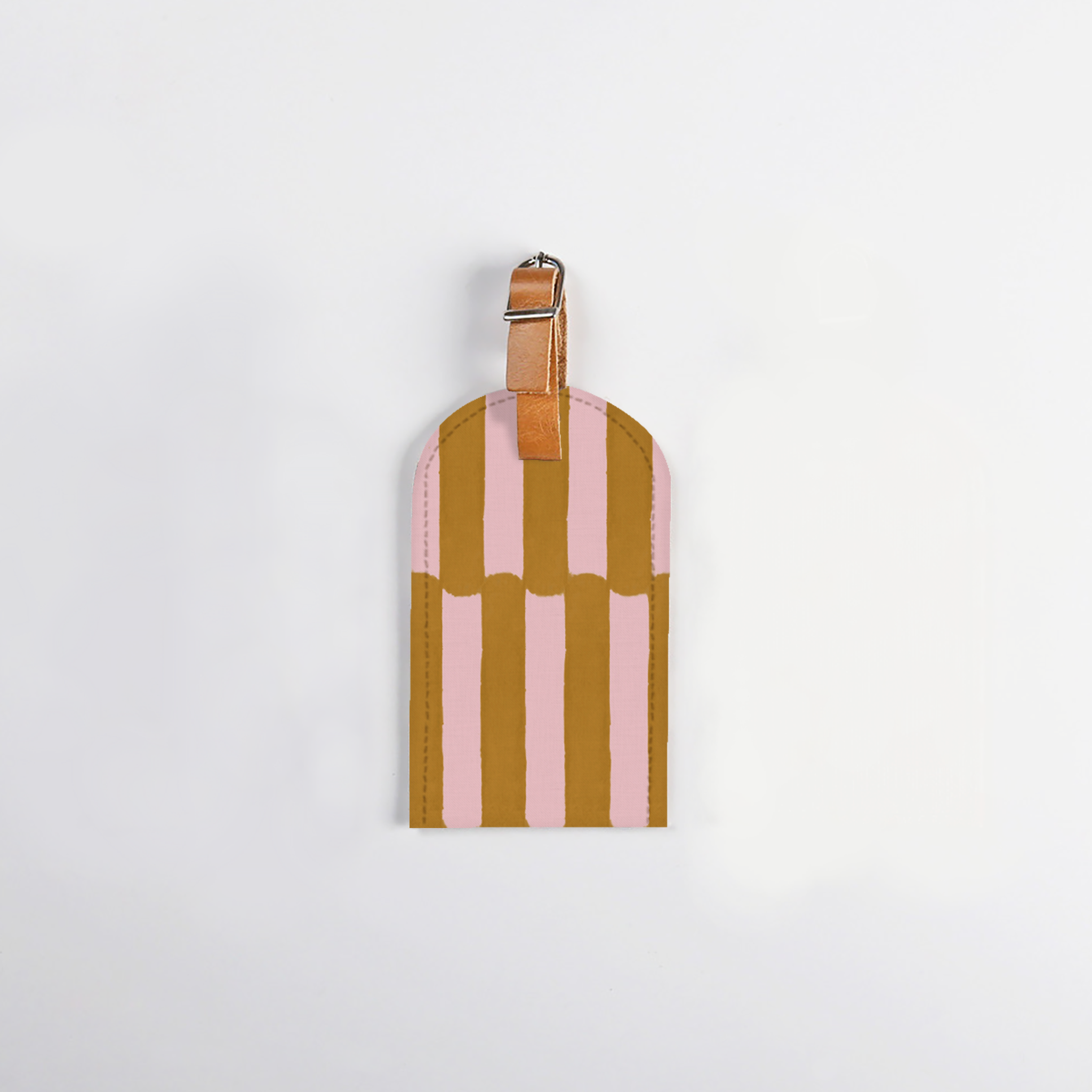 Luggage Tag Stud | Laminated Fabric with Genuine Leather Indie - Sunset Luggage Tag by Thandana