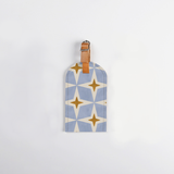 Luggage Tag Stud | Laminated Fabric with Genuine Leather Nova - Mist Luggage Tag by Thandana