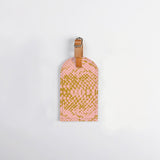 Luggage Tag Stud | Laminated Fabric with Genuine Leather Python - Bloom Luggage Tag by Thandana