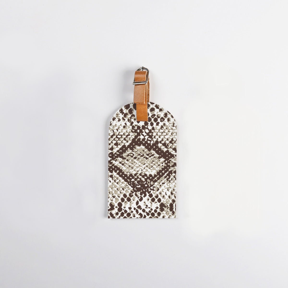 Luggage Tag Stud | Laminated Fabric with Genuine Leather Python - Moody Luggage Tag by Thandana