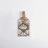 Luggage Tag Stud | Laminated Fabric with Genuine Leather Python - Moody Luggage Tag by Thandana