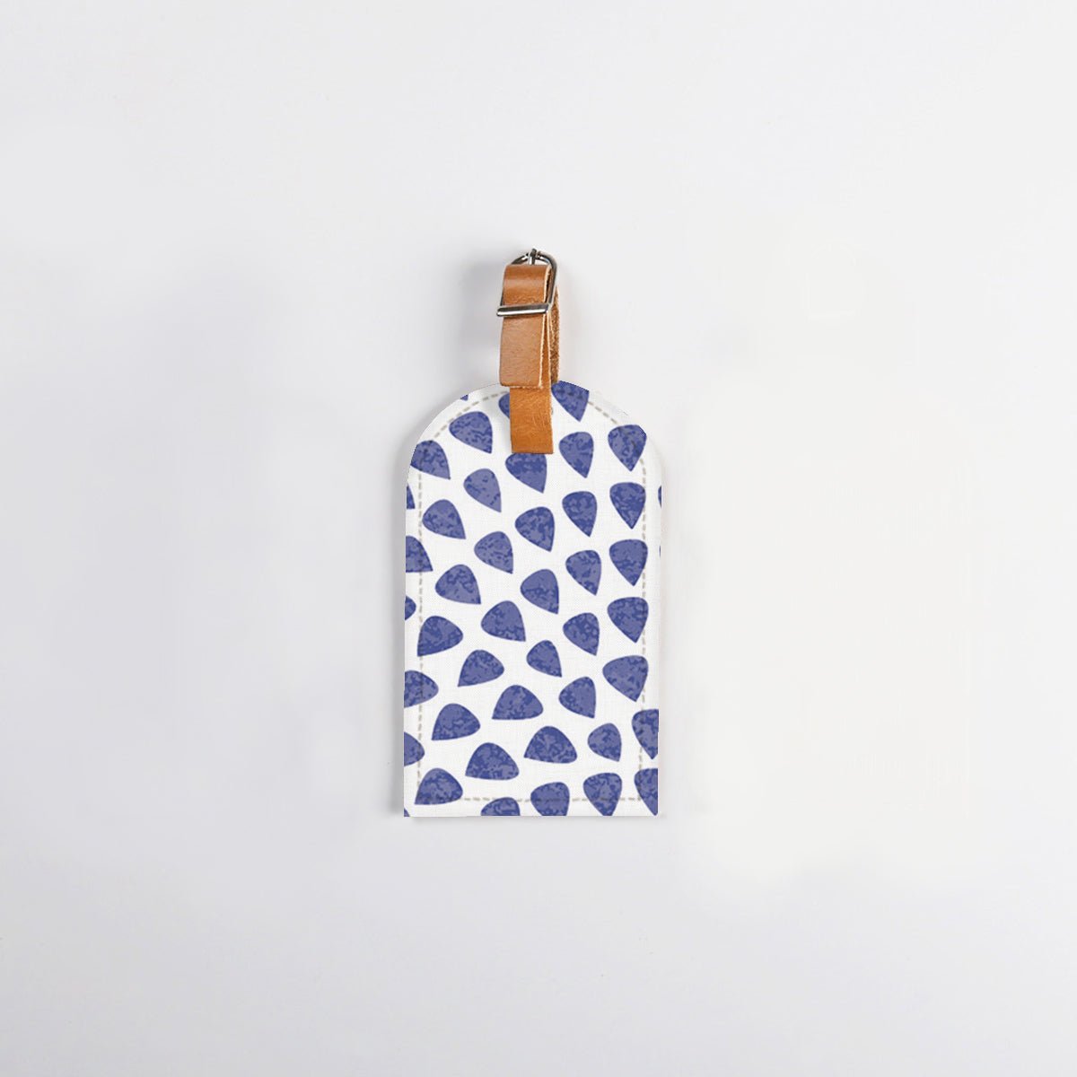Luggage Tag Stud | Laminated Fabric with Genuine Leather Scale Away with me - Dazzling Blue Luggage Tag by Thandana