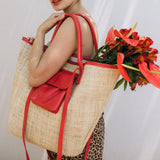 Maia Bag | Raffia Weave with Genuine Leather Handbag by Thandana