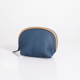 Makeup Bag | Genuine Leather Aqua Leather Makeup Bag by Thandana