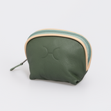 Makeup Bag | Genuine Leather Basil Leather Makeup Bag by Thandana