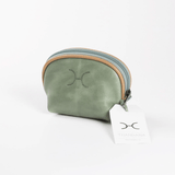 Makeup Bag | Genuine Leather Green Leather Makeup Bag by Thandana