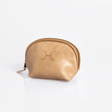 Makeup Bag | Genuine Leather Hazelnut Leather Makeup Bag by Thandana