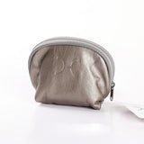 Makeup Bag | Genuine Leather Pewter Leather Makeup Bag by Thandana