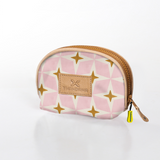 Makeup bag | laminated fabric - nova - blush / chunky zip - make up fabric bag