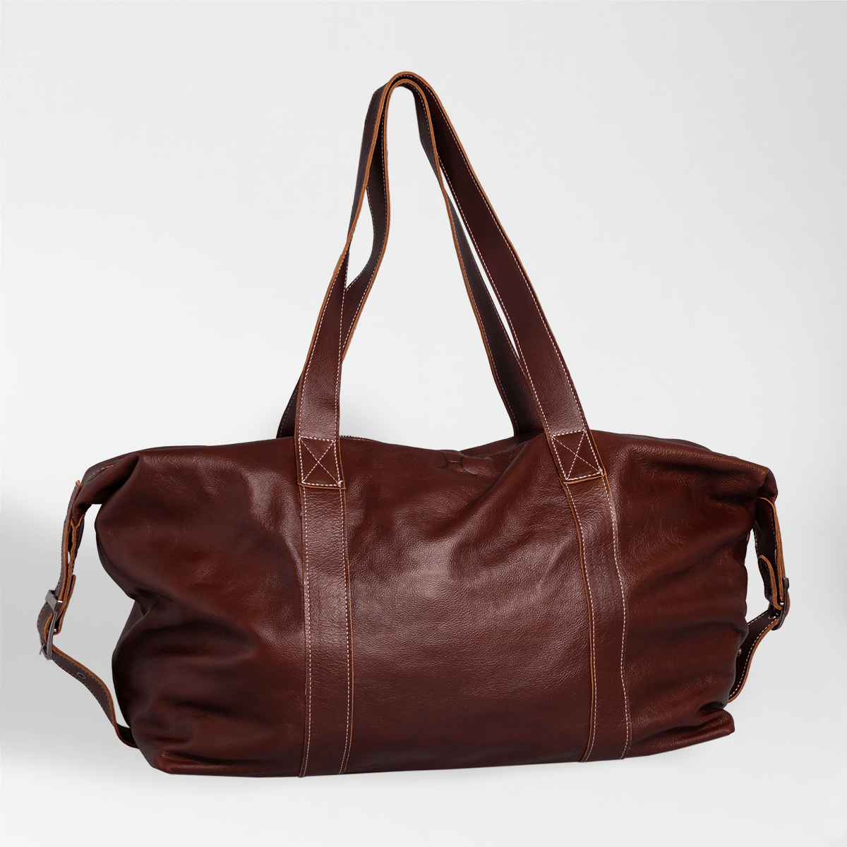 Masai Carrier Bag | Genuine Leather Tobac Leather / Gunmetal (default) Luggage Bag by Thandana