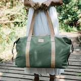 Masai Carrier Luggage | Wax Canvas with Genuine Leather Luggage Bag by Thandana