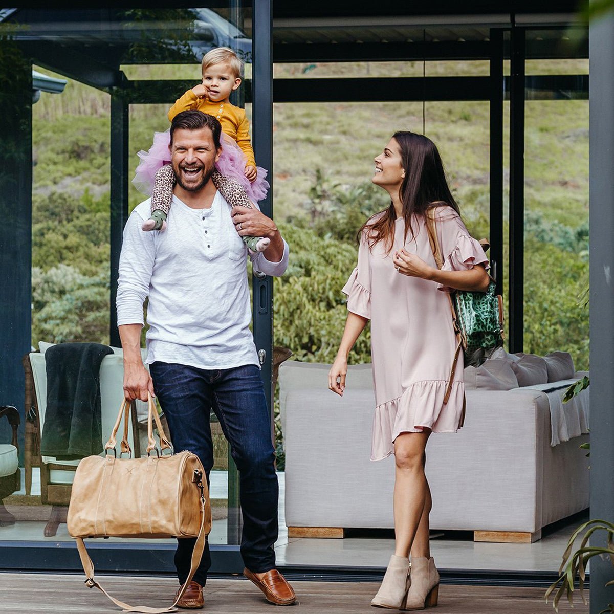 Medium Traveller Bag | Genuine Leather Travel Bag Leather by Thandana