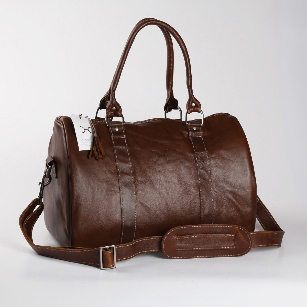 Medium Traveller Bag | Genuine Leather Travel Bag Leather by Thandana