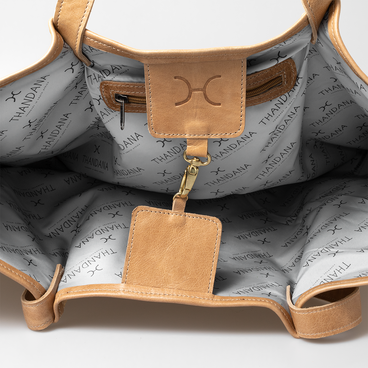 Megan Bag | Raffia Weave with Genuine Leather Handbag by Thandana