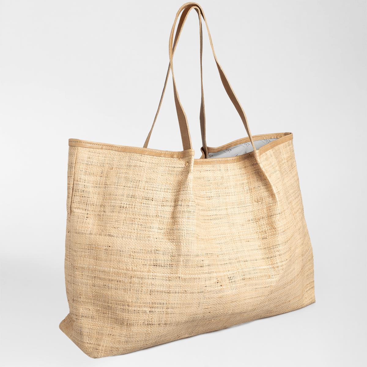 Megan Bag | Raffia Weave with Genuine Leather Handbag by Thandana