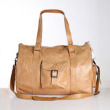 Mens Cabin Bag | Genuine Leather Hazelnut Leather Luggage Bag by Thandana