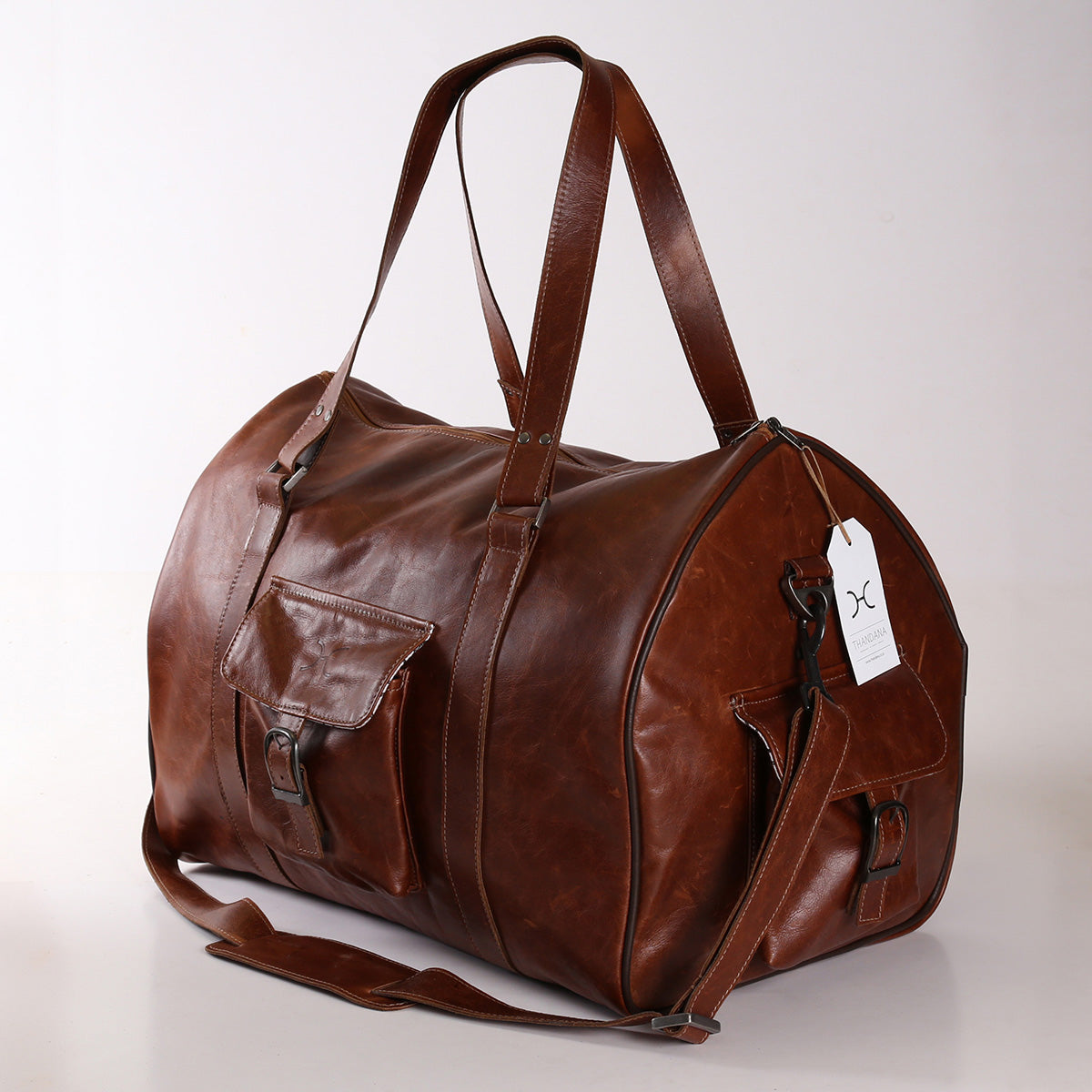 Mens Cabin Bag | Genuine Leather Luggage Bag by Thandana