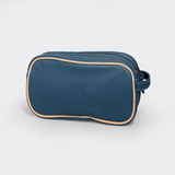 Men’s Double Zip Vanity | Genuine Leather Aqua Leather / Gunmetal (default) Vanity Bag by Thandana