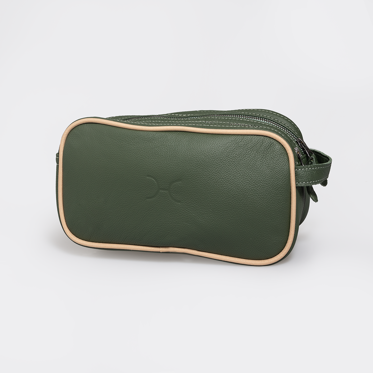 Men’s Double Zip Vanity | Genuine Leather Vanity Bag by Thandana