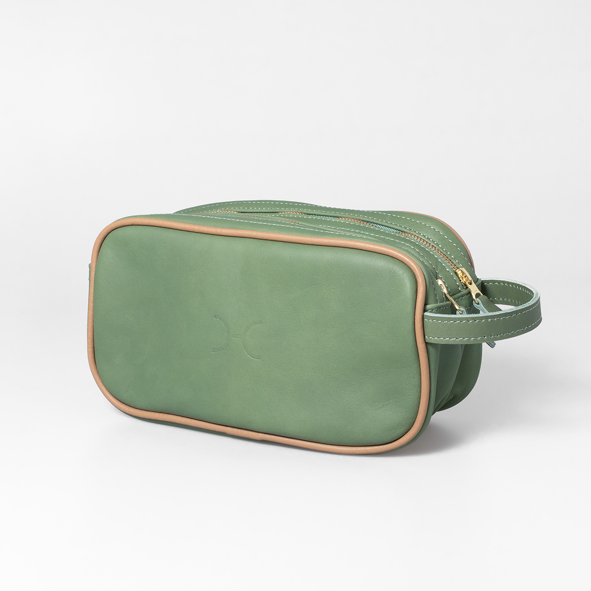 Men’s Double Zip Vanity | Genuine Leather Vanity Bag by Thandana