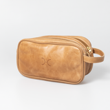 Men’s Double Zip Vanity | Genuine Leather Vanity Bag by Thandana