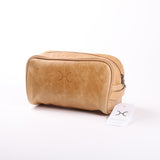 Men’s Single Zip Vanity | Genuine Leather | Corporate Hazelnut Leather Vanity Bag by Thandana