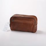 Men’s Single Zip Vanity | Genuine Leather | Corporate Tobac Leather Vanity Bag by Thandana