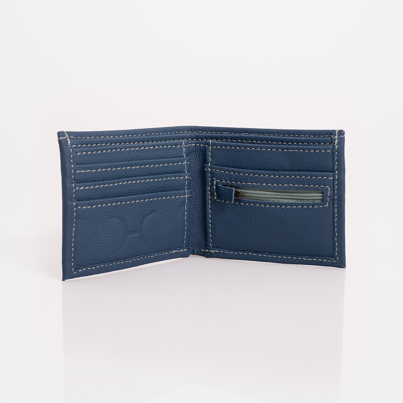 Mens Wallet | Genuine Leather Aqua Leather with Pigskin Lining Mens Wallet by Thandana