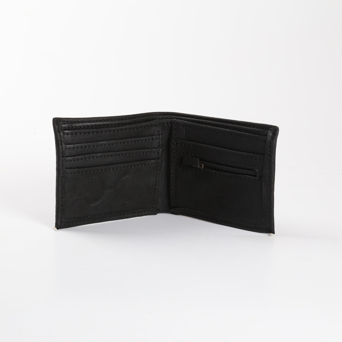Mens Wallet | Genuine Leather Black Leather with Pigskin Lining Mens Wallet by Thandana