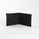 Mens Wallet | Genuine Leather Black Leather with Pigskin Lining Mens Wallet by Thandana
