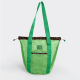 Meshie Bucket Bag | Apple Cheetah - Coffee Utility Shopper Bag by Thandana