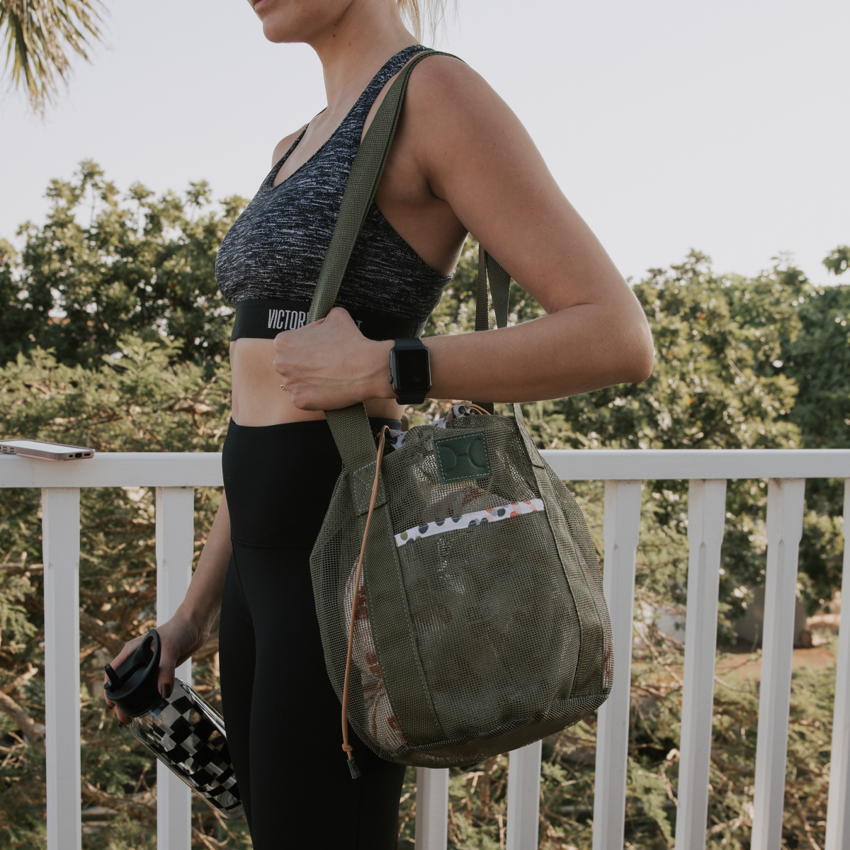 Meshie Bucket Bag | Apple Utility Shopper Bag by Thandana