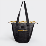 Meshie bucket bag | black - fauna - earth - utility shopper bag