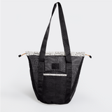 Meshie Bucket Bag | Black Geo - Moonstruck Utility Shopper Bag by Thandana