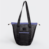 Meshie Bucket Bag | Black Linear - Jet Utility Shopper Bag by Thandana