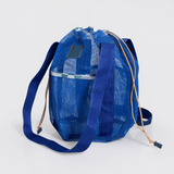 Meshie Bucket Bag | Blue Utility Shopper Bag by Thandana