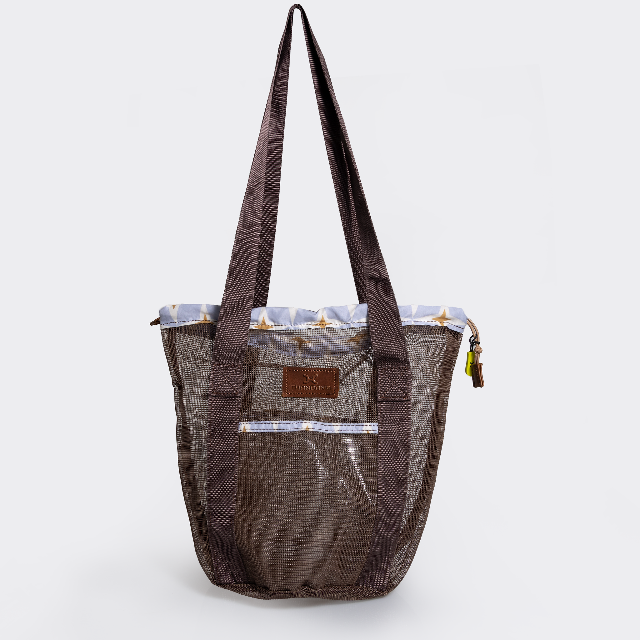 Meshie Bucket Bag | Brown Nova - Mist Utility Shopper Bag by Thandana