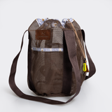 Meshie Bucket Bag | Brown Utility Shopper Bag by Thandana