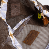 Meshie Bucket Bag | Brown Utility Shopper Bag by Thandana