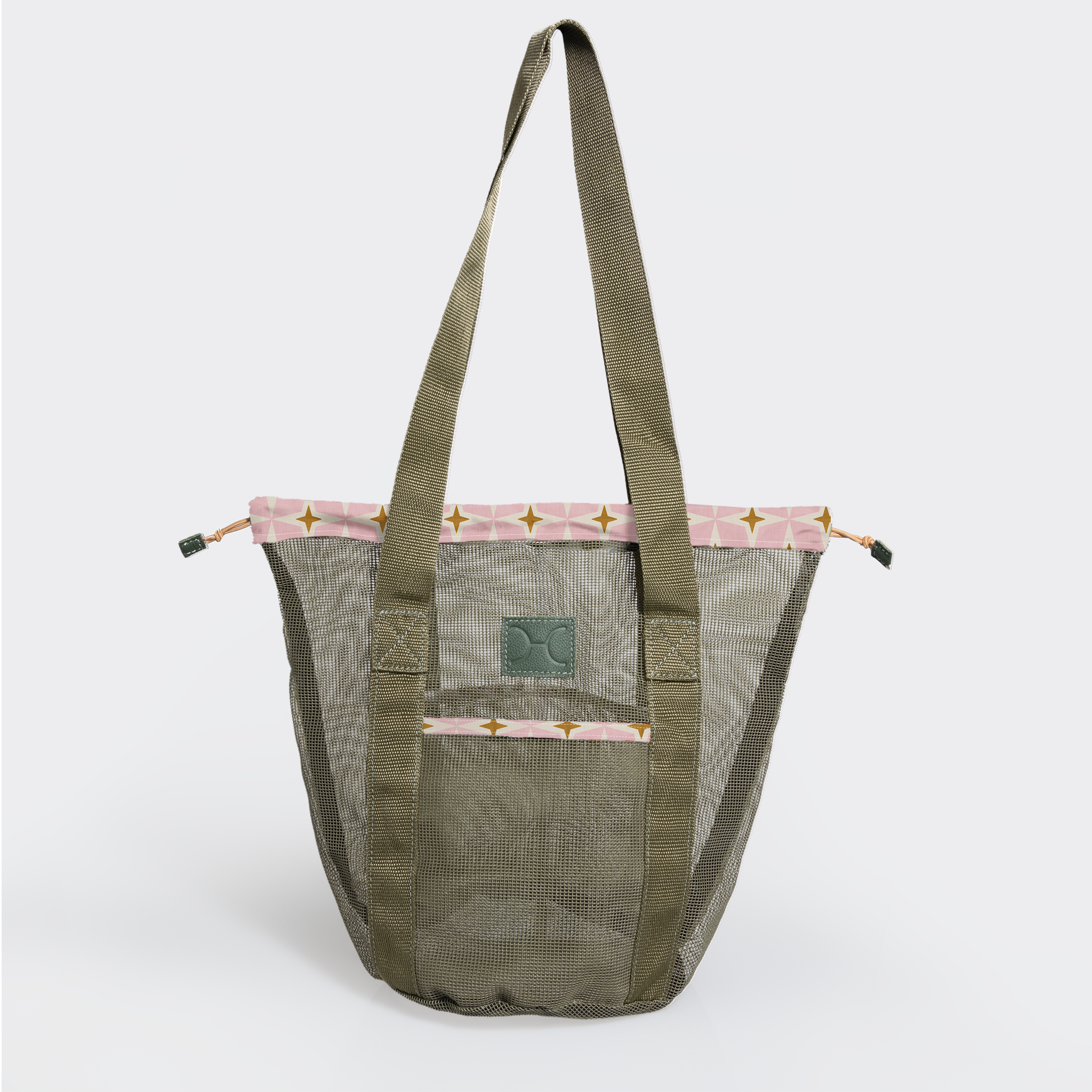 Meshie Bucket Bag | Olive Nova - Blush Utility Shopper Bag by Thandana