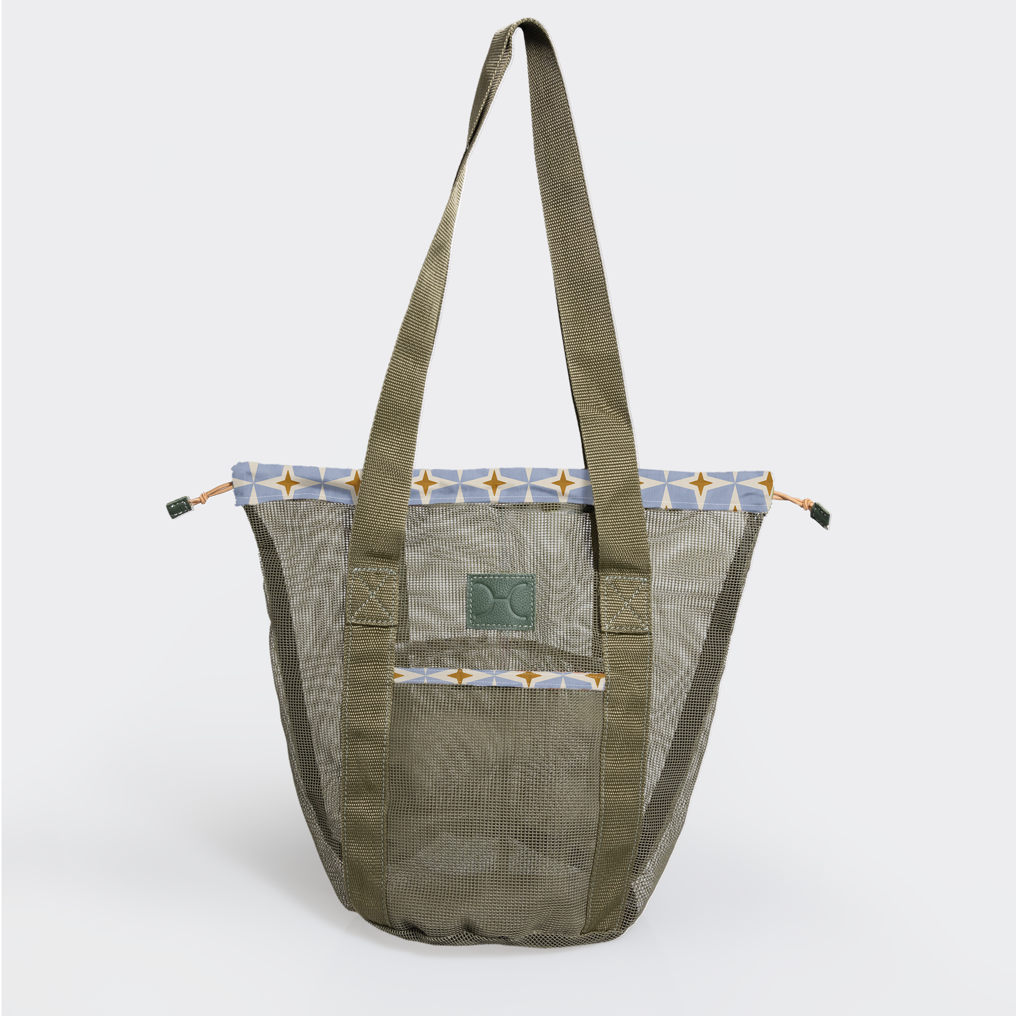 Meshie Bucket Bag | Olive Nova - Mist Utility Shopper Bag by Thandana